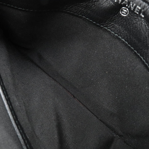 CHANEL Diamond Stitch Coco Mark Round Long Wallet Leather Black - Picture 10 of 10